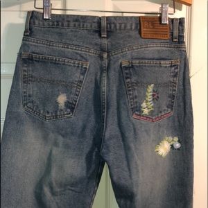 VINTAGE Floral Embroidered Ralph Lauren Jeans